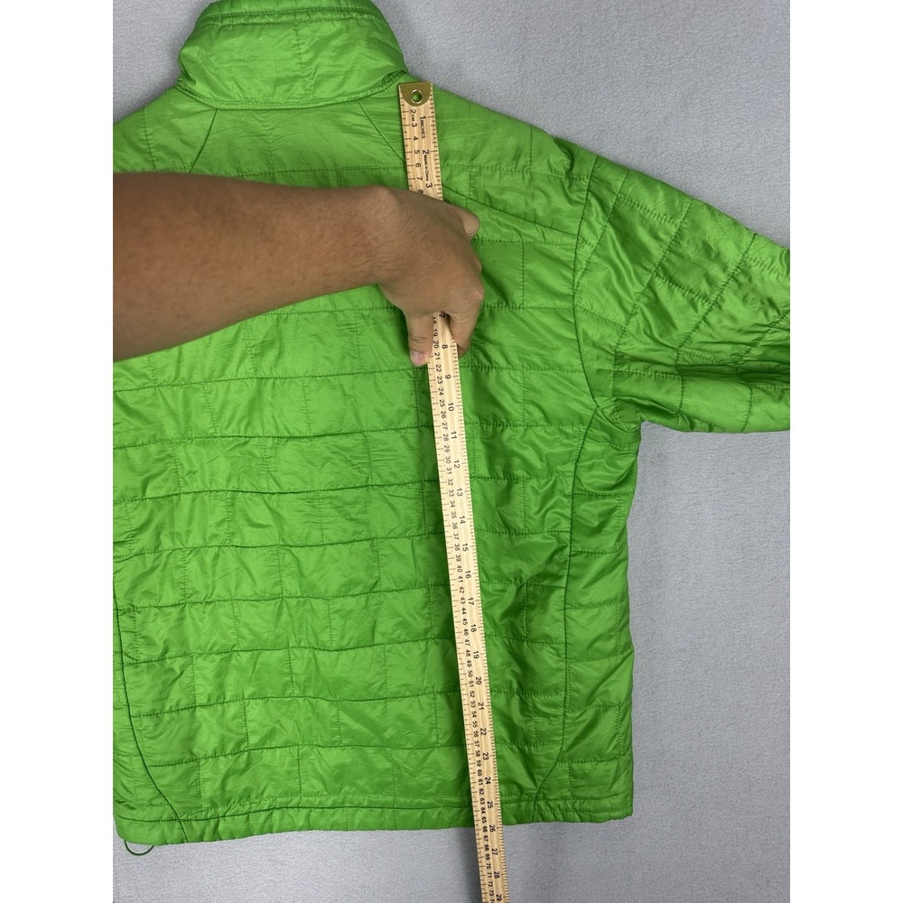 Patagonia Nano Puff Full Zip Up Mens Medium Green Quilted Hiking Jacket Utility - Picture 13 of 14